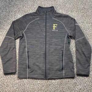 Rudis Men's Medium Wrestling Full Zip Jacket Grey Space Dye Fleece Lined 88697